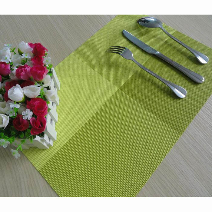 1PC 45.5cm*30.5cm Green Color Dinner Placemats PVC Place Table Mats