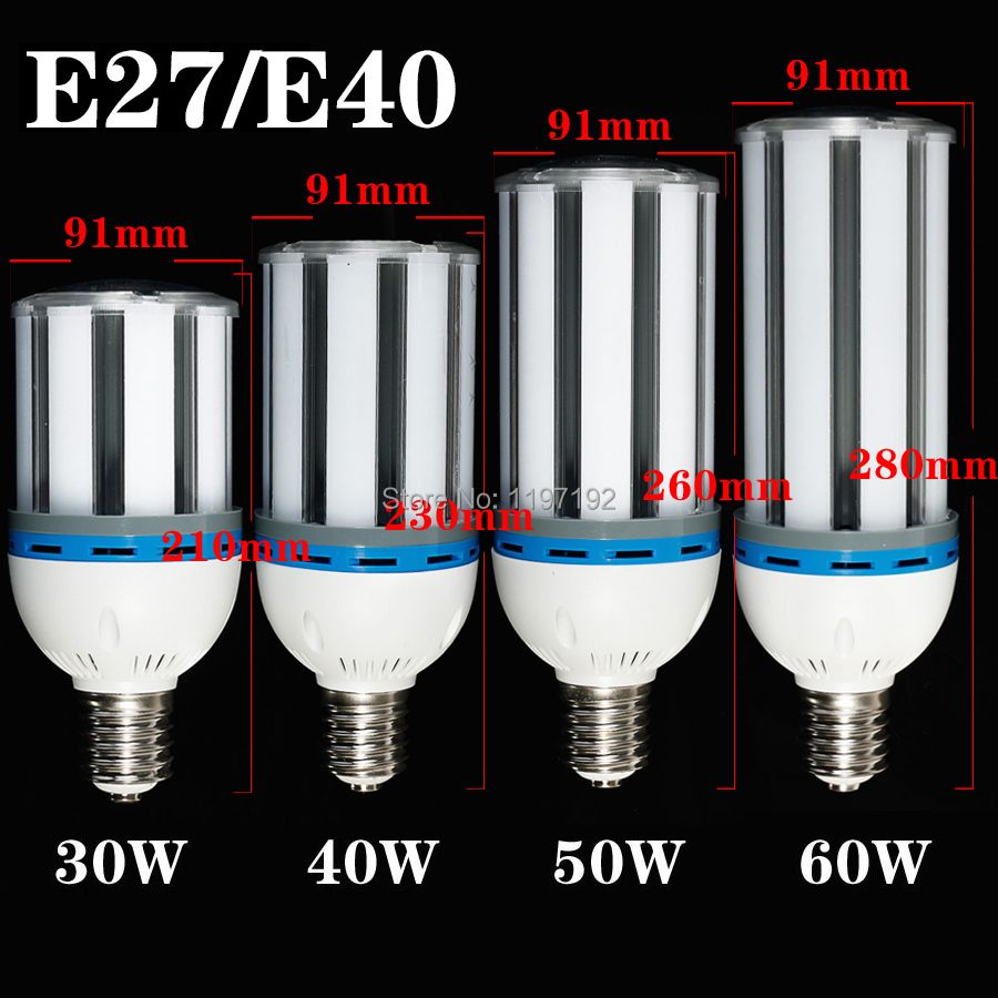 2015 Newest Super Bright E27/E40 30W/40W/50W/60W 5730 SMD LED Light Bulb Lamp Cool White/Warm White Energy Saving  Corn Light