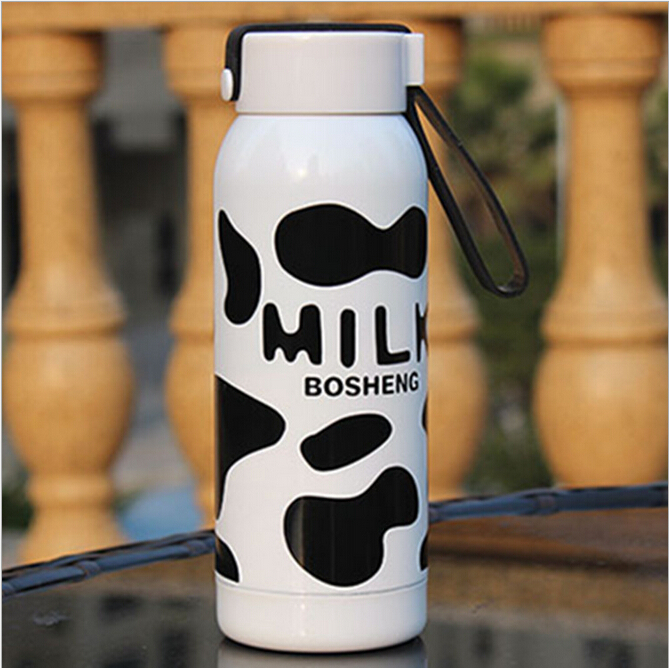2015 Milk Cow Stainless Steel Thermos Flask Bottle thermos Child Vacuum