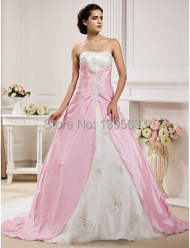 Pink And White Wedding Dress White And Hot Pink Wedding Dresses