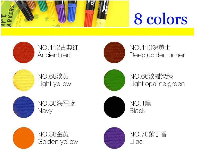 DIY resistente al agua pintura marcadores de colores 6/8 colores