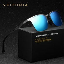 VEITHDIA Unisex Retro Aluminum Magnesium Brand Sunglasses Polarized Lens Vintage Eyewear Accessories Sun Glasses Men/Women 6631