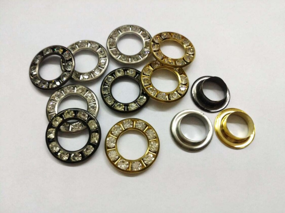 60 jogos/lote 3 cores 17mm ilhós grommets ilhoses de metal de bronze