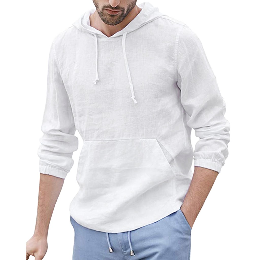 linen shirt with hood