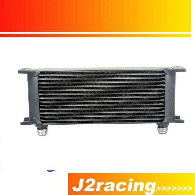 J2 Racing Store Aluminum Universal Engine transmission AN10 oil cooler 15rows Black JR7015BK