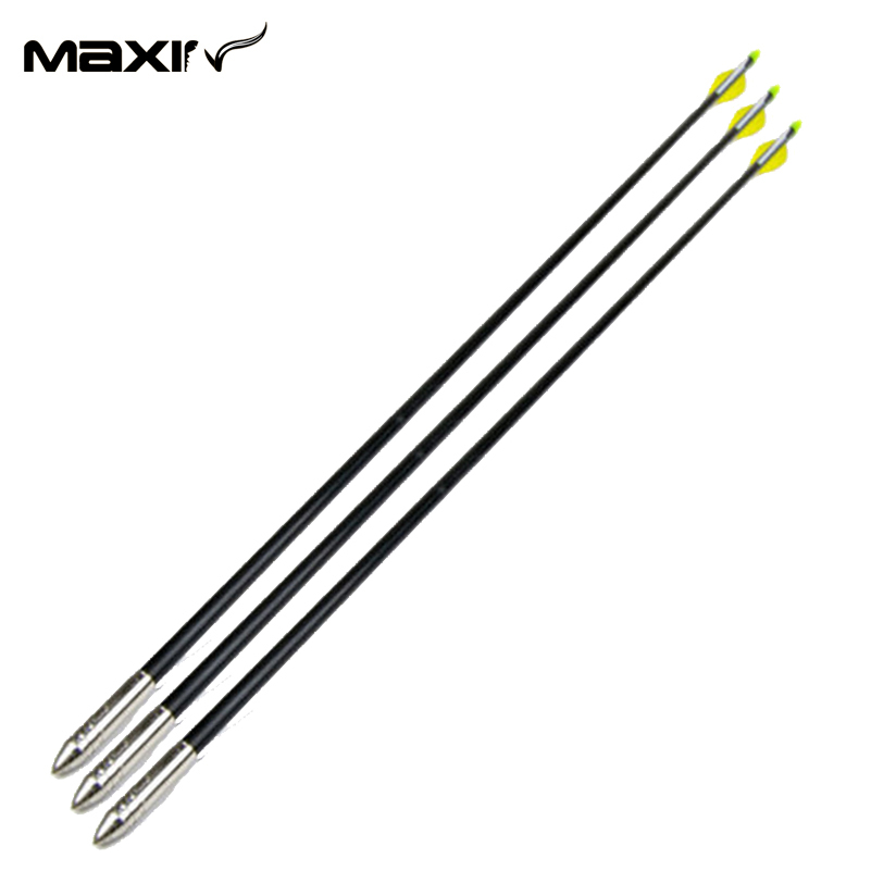 New X3 78 5cm Archery Arrow FRP 6878 Arrows 30 80lbs Fiberglass Yellow White Turkey Feathers