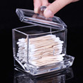 Best prices Acrylic Cotton Swab Organizer Box Portable Container Storage Case Make up Cotton Pad Box