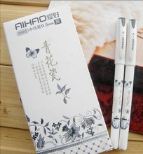 Vintage Retro Chinese Style Gel Pen Blue and white porcelain Stationery For Writing Office School Supplies Gift Free Shipping