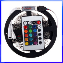 FreeShipping DC12V 24W RGB/Blue/Green/Red/White/Yellow 24Key Remote Controler waterproof  led light strip 60 led/m SMD 3528 Chip
