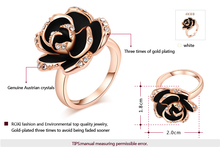 ROXI free shipping rose Platinum gold plated ring Austrian crystals ring Nickle free antiallergic factory prices