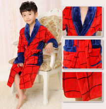 4 Kinds Cotton Children Bathrobes Children’s Spiderman robe Baby Homewear Boys Fleece Robe For girls Cartoon Bathrobe Kids Gift