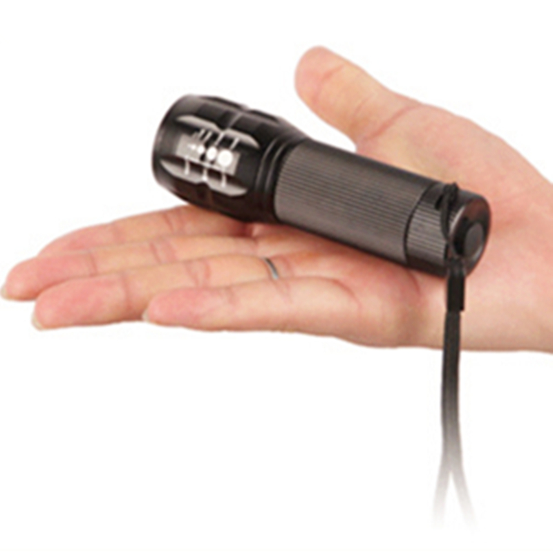 High quality CREE Q5 2000 Lumens Lanterna Waterproof Mini Black LED Flashlight 3 Modes Zoomable Tactical