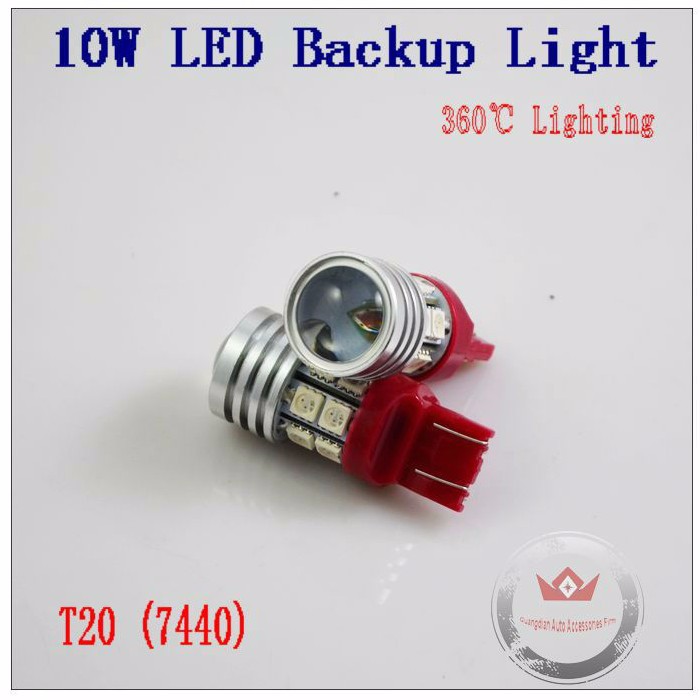 Night-Lord-Super-Bright-RED-10W-Canbus-CREE-R5-T20-7443-led-WY21W-360-lighting-Car