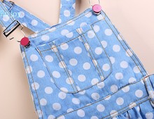 Brand New Kids Denim Dress 2016 Summer Style Baby girls Sundress Sleeveless Adjustable Girls Princess Dresses