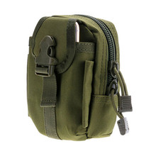Military Molle PALS Belt Waist Pack Travel Camouflage Hunting Phone Pouch Hiking Running Outdoor Sports Equipment bag Army Green