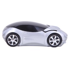 HDE Cool Sports Car Wireless Optical Mouse w Silver Chrome Rims California Black 
