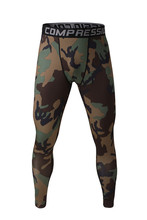 2015 summer men weight skins camouflage compression pants sport Running basketball Army camo spandex fitness jogging Trousers