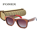 2017 New Brand Designer men wood Sunglasses New Polarized Blue Skateboard Wood sunGlasses Original Box Retro
