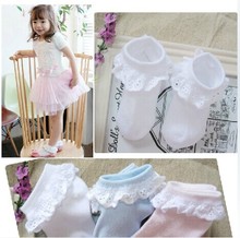 1pair autumn baby girl lace socks cotton toddler soks children accessories 6 24month
