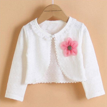 Hot sale fashion thin girls cardigan long-sleeve cotton polyester kid shrug for 2-11T girl clothing spring autumn summer KC-1507