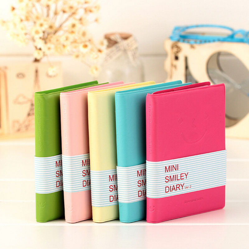 Diary Cute Charming Mini Portable Smile Smiley Paper Notebook Memo Note Book 4PCS/Lot