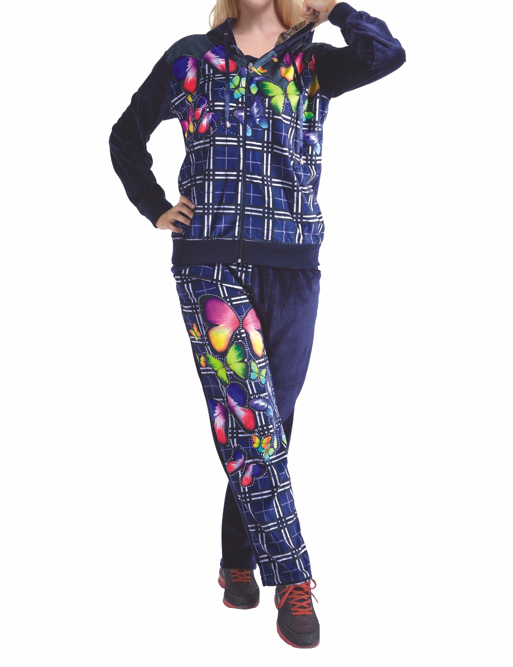 Online kopen wholesale women velour lounge sets uit china women ...