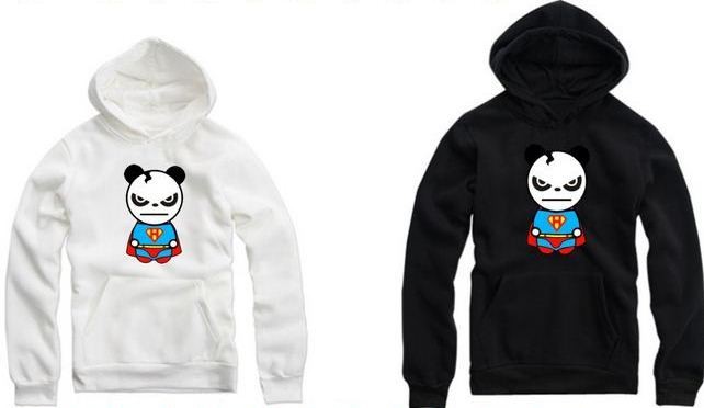 panda hoodie white