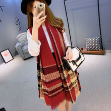 2015 Women Winter New Brand Neck Warmer Cashmere Pashmere England Style font b Tartan b font