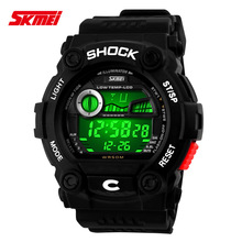 2016 New skmei Luxury Men Watches Swimming Digital 4 colors Quartz PU Strap Sports Watch Relogio Masculino