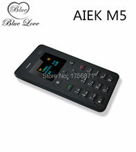 Russian Keyboard AIEK M5 Card Cell Phone 4 5mm Ultra Thin Pocket Mini Phone Quad Band
