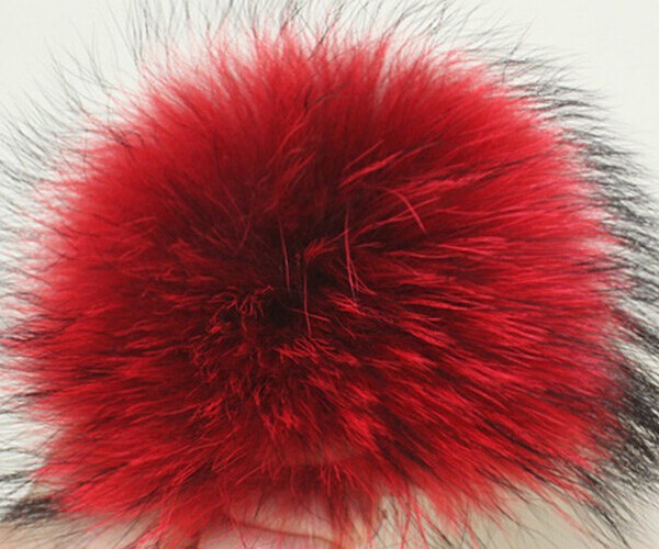 Free shipping 100pcs 100% real Raccoon Fur Ball D13 quality fur pompoms for winter Skullies Beanies hat cap bagskey free ship (3)