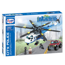 Weile 7003 City SWAT Series Police Helicopter Chase 5piece Minifigures Building Block Toys Best Legoelieds Toys