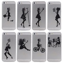 Ultra Thin Hard PC Case Cover for Apple iPhone 5 5s Mobile Phone Bag for iPhone 5 s Logo Clear Fashion Pretty City beauty Girls