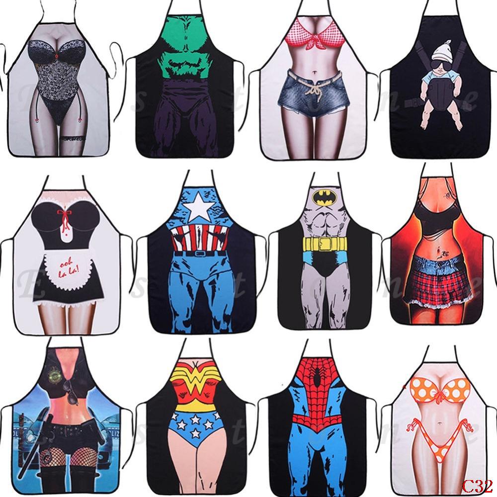 Free Shipping 1PC NEW Sexy Funny Novelty Naked Woman Men Kitchen Cooking BBQ Party Apron GiftC32