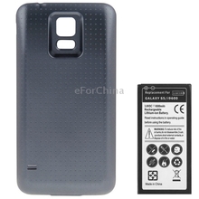 6500mAh Replacement Mobile Phone Battery with Cover Back Door for Samsung Galaxy S5 G900 Dark Grey