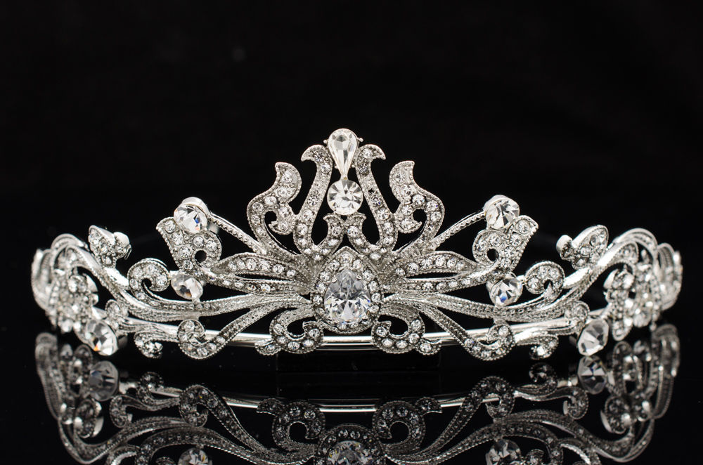 Tiaras  for and Zircon  flower CZ Crowns Quinceanera  crowns Vogue Wedding in bulk Drop Flower