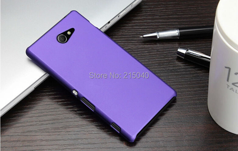 Colorful Oil-coated Rubber Matte Hard Back Case for Sony Xperia M2 S50h M2 Dual D2302 Matte Back Cover, SON-079 (6)