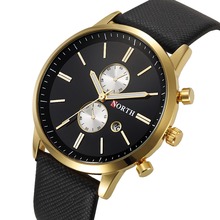 2015 Military NORTH Men’s Black Analog Dial Army Time Date Leather Luminous Sport Watch