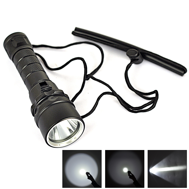 Brand New S10 T6 Diving Flashlight Super Bright 3-Mode 1000 Lumens LED Flashlight  XM-L T6 Underwater Flashlight Torch