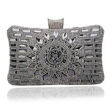 NEW diamond silver evening bags top quality gold clutch bag blue bag party wedding bridal purse