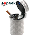 Automobile cigarette ash cylinder with LED lamp diamond cut out air outlet hanging type on vehicle