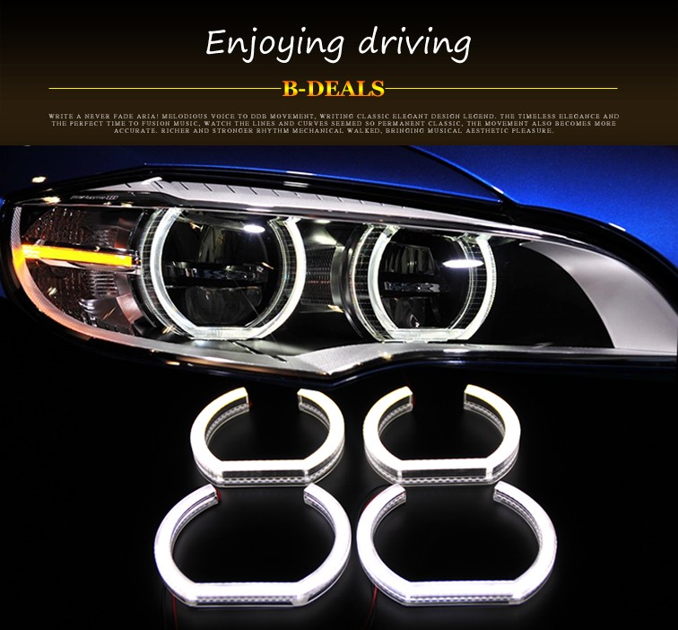 Newest crystal angel eyes halo rings for BMW E92 coupe 07-10 led smd angel eyes