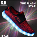 Brand Sunshine Kid Colorful Baby Boys and Girls USB Charging Led Casual Shoes Fashion Flat Breathable