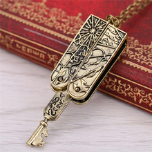 2015 Freeshipping Lolita Vintage Jewelry Grimm Key Charm Necklace Bronze Mechanical Nick Burkhardt Vintage Accessories