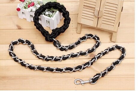 Arnés del perro de la cadena correa collar de perro retráctil para grande pequeño perro negro / azul / rojo envío gratis en Collares, arnés y Correas de