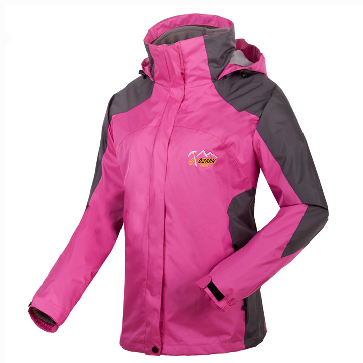 3 in 1 Outdoor Jacket Windproof Waterproof Coat Women Sport Jackets Hiking Camping Winter Thermal Fleece Jacket Ski Clothing
