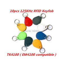 (10pcs) TK4100(EM4100 compatible)RFID 125KHz Keyfob Anti–corrosion Keychain Keyfinder Card Payment Passive RFID Tag Key Finder