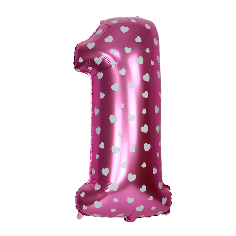pink number 1 balloon