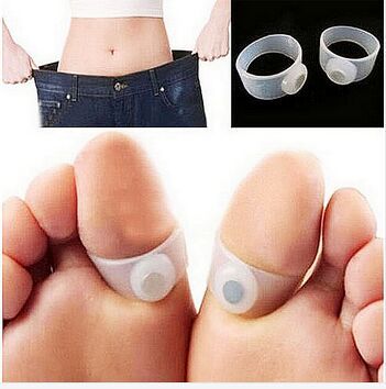 2pcs Silicone Magnetic Foot Toe Ring emagrecer perder peso mymi wonder patch slimming diet products to