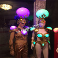 DS01 RGB light ballroom dance led costumes women stage sexy bra dj singer bar colorful mens